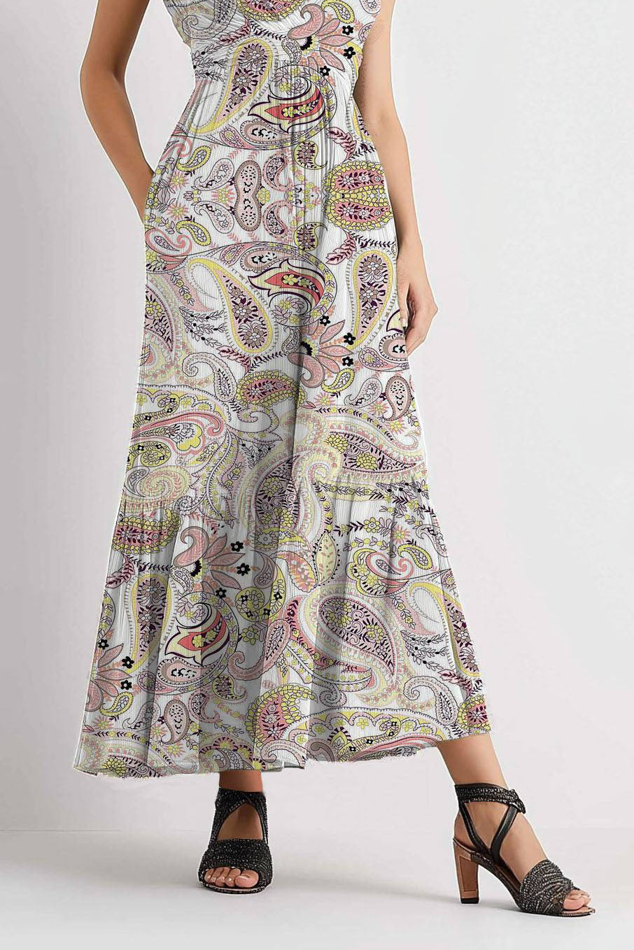 Casual Vacation Floral Dress Sleeveless V-Neck Maxi Dress