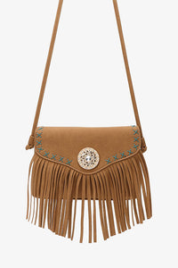 Bohemian Envelope Bag Matte Woven Tassel Cross-body Flip Bag