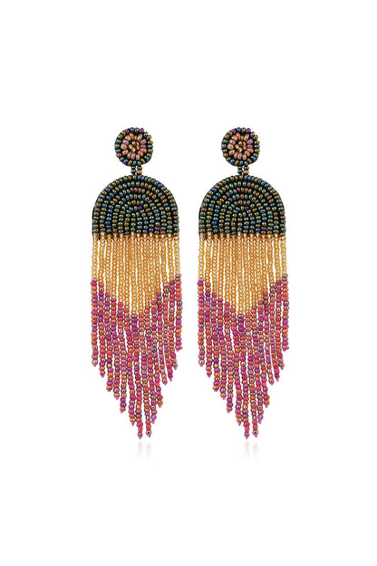 Bohemian Tassel Earrings Retro Ethnic Style Handmade Earrings